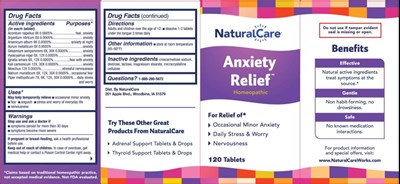 Anxiety Relief Ctn (Naca0048 Anxiety Relief Ctncpy)